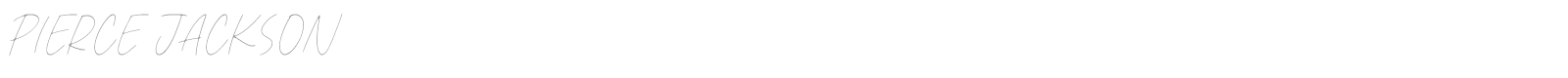 Pierce Jackson font preview
